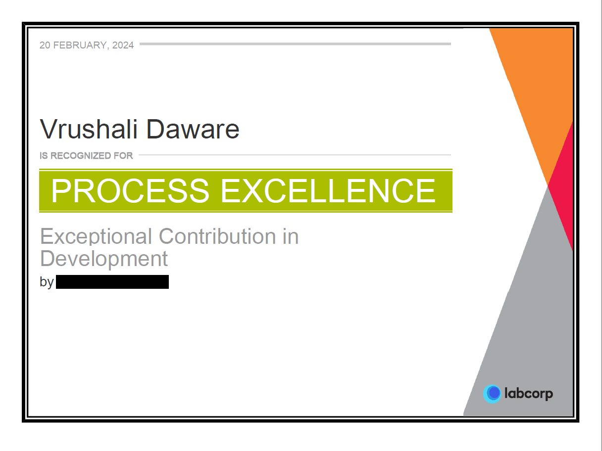 A.C.E. Award: Process Excellence